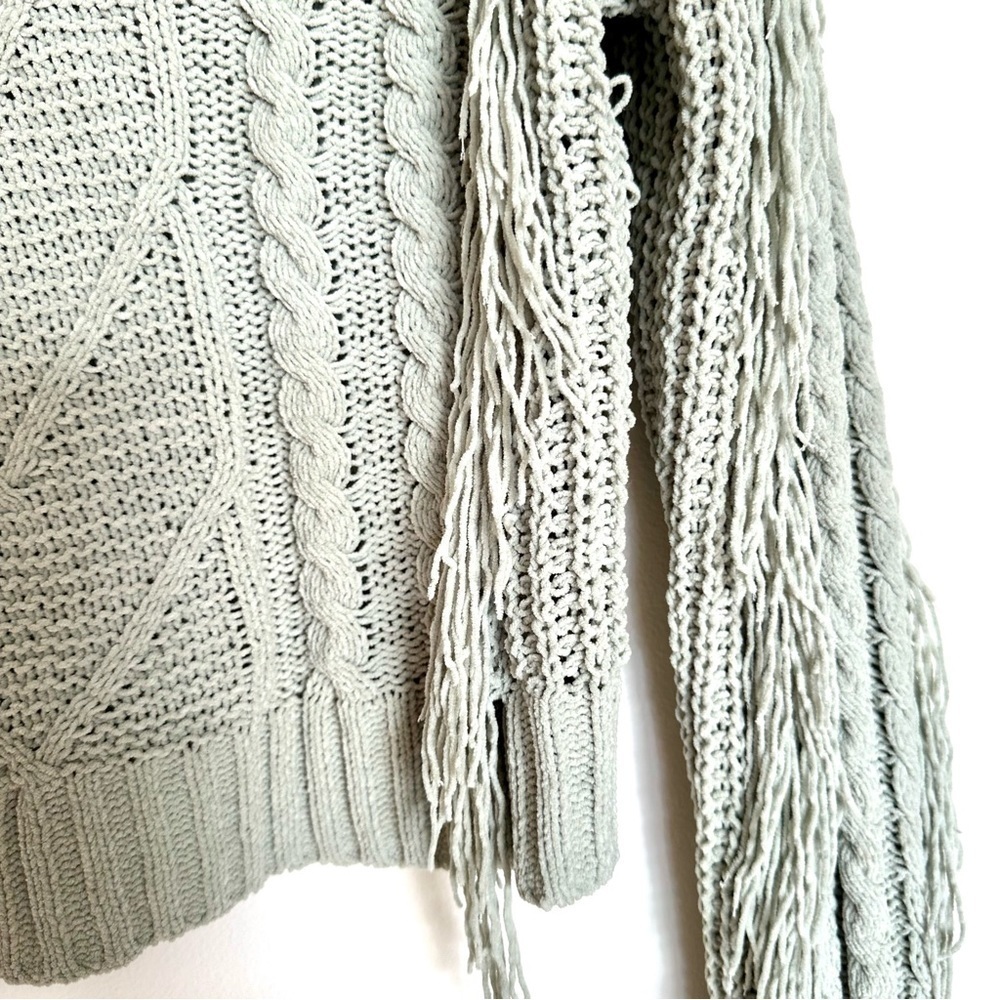 Rue21 Fringed Sage Green Cropped Sweater Size XS - Picture 6 of 10